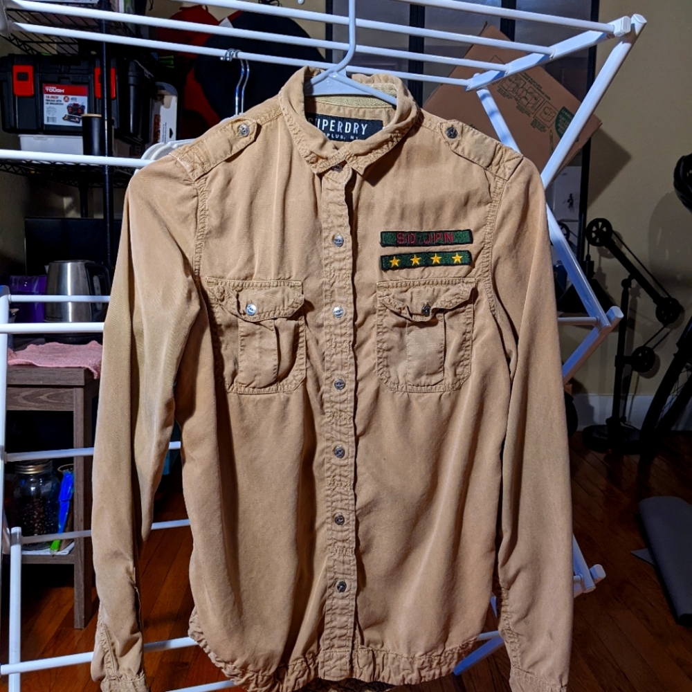 Super dry shirt, army green, xs